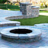 Patios, walls, natural stone, landscape design, decking, fireplaces, walkways, outdoor room, pavers, Unilock Stone