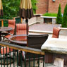 Patios, walls, natural stone, landscape design, decking, fireplaces, walkways, outdoor room, pavers, Unilock Stone